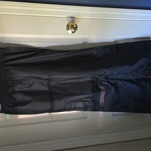 L.L. Bean Black and White Mesh Lining Rain Pants